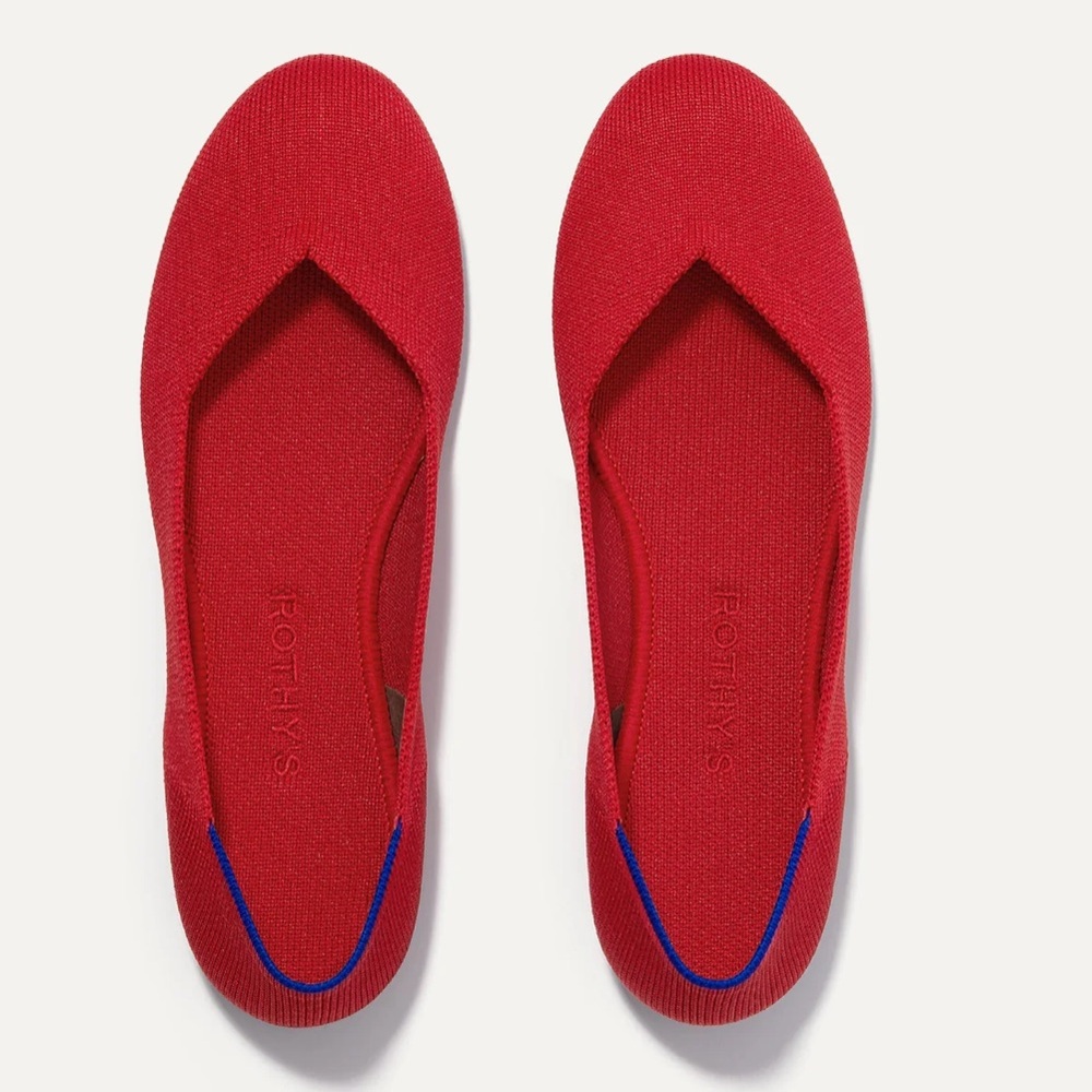 Rothy’s scooter red ballet flats round toe size 10